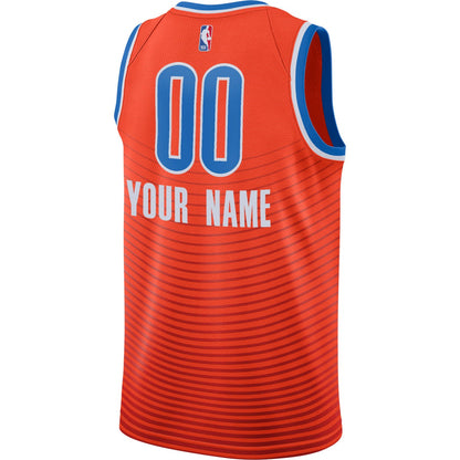 Oklahoma City Thunder Jordan Brand Swingman Custom Jersey - Statement Edition - Orange cheap | NBA Jerseys
