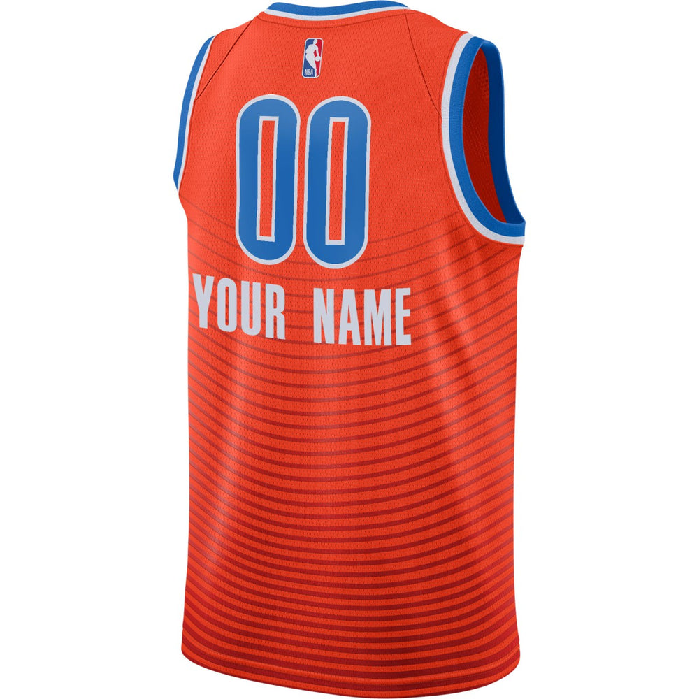 NBA - Oklahoma City Thunder Jordan Brand Swingman Custom Jersey - Statement Edition - Orange
