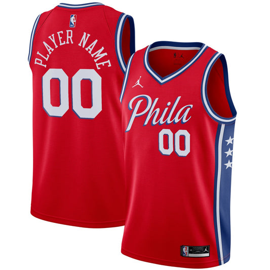 Philadelphia 76ers Jordan Brand Swingman Custom Jersey - Statement Edition - Red on sale | NBA Jerseys