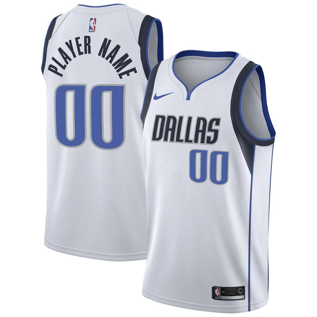Nike - Dallas Mavericks 2020/21 Swingman Custom Jersey - Association Editi- White
