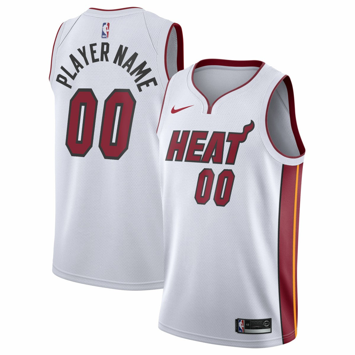 Miami Heat 2020/21 Swingman Custom Jersey - Association Edition - White | NBA Jerseys