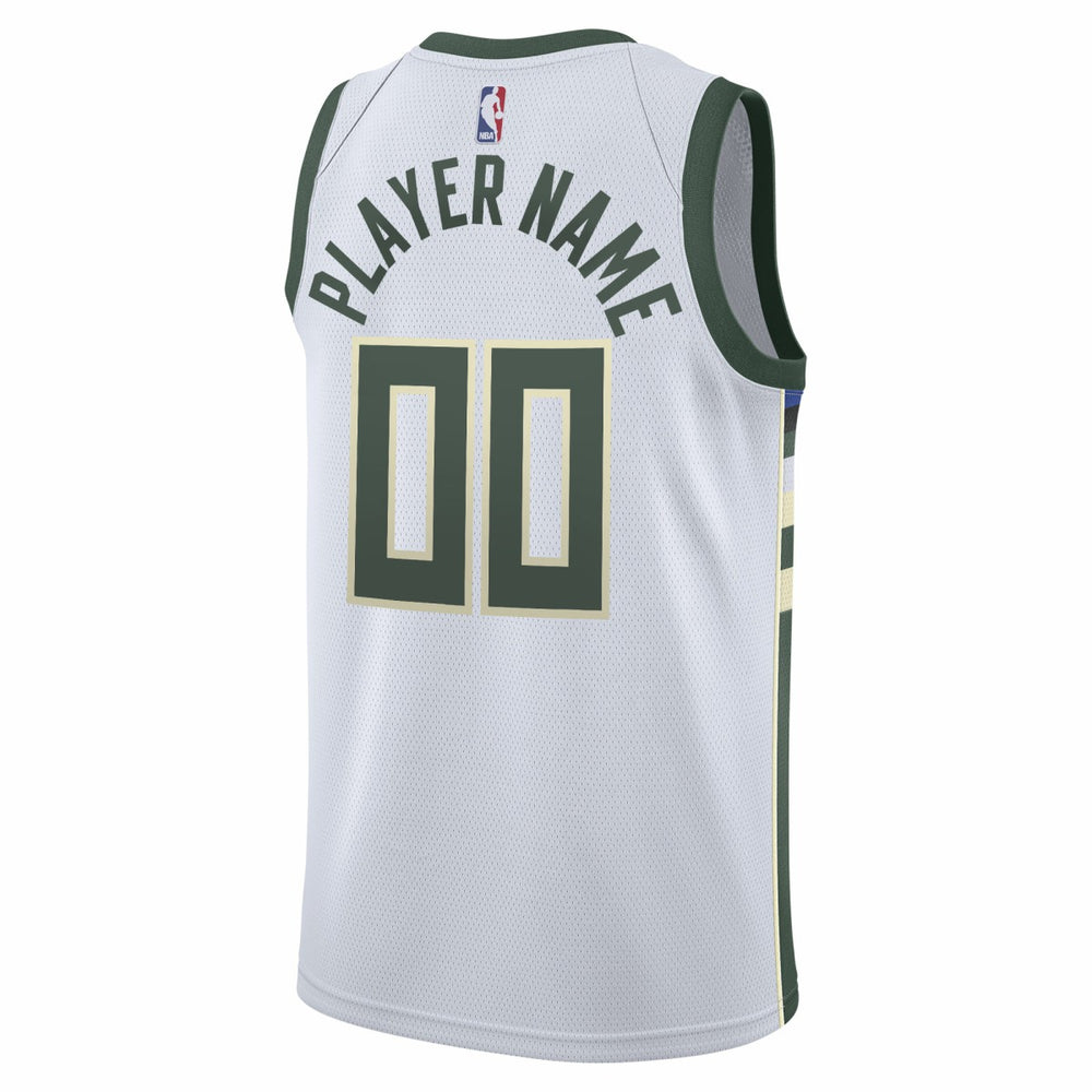 Nike - Milwaukee Bucks 2020/21 Swingman Custom Jersey - Association Edition - White