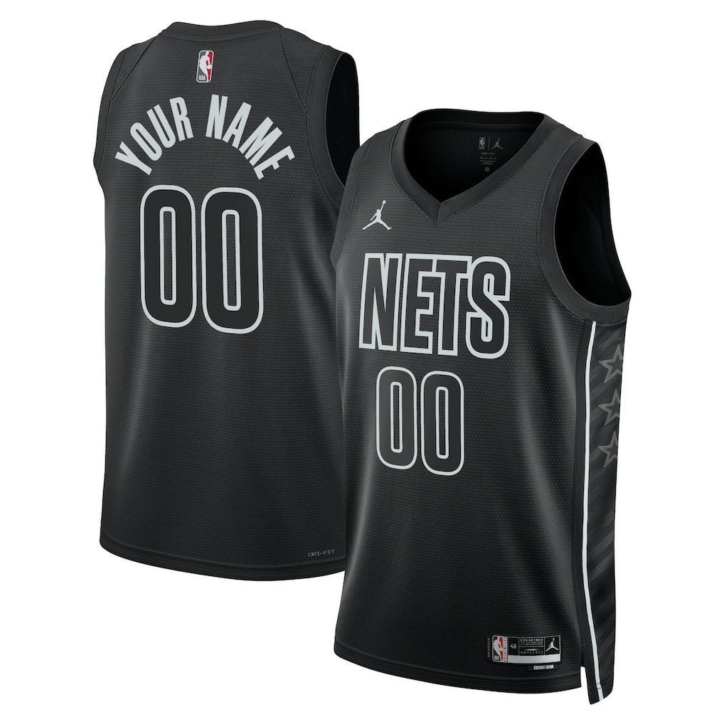 NBA - Brooklyn Nets Jordan Brand Unisex 2022/23 Swingman Custom Jersey - Statement Edition - Black