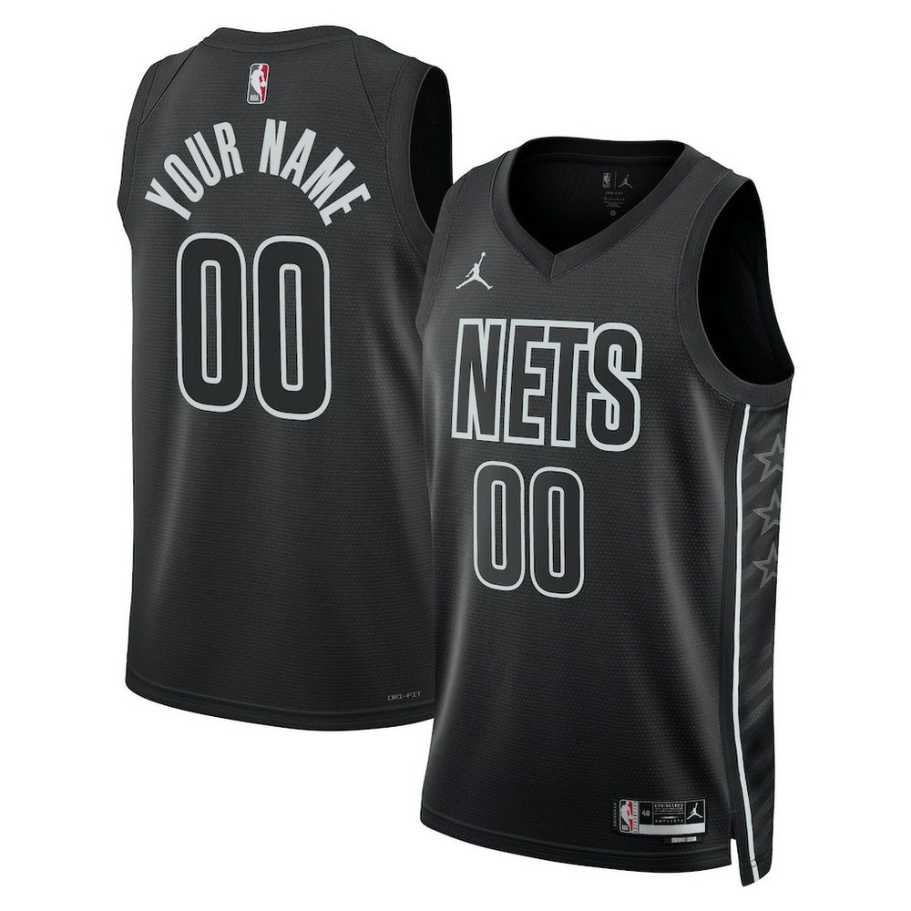 NBA - Brooklyn Nets Jordan Brand Unisex 2022/23 Swingman Custom Jersey - Statement Edition - Black