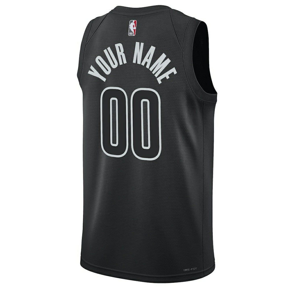 NBA - Brooklyn Nets Jordan Brand Unisex 2022/23 Swingman Custom Jersey - Statement Edition - Black