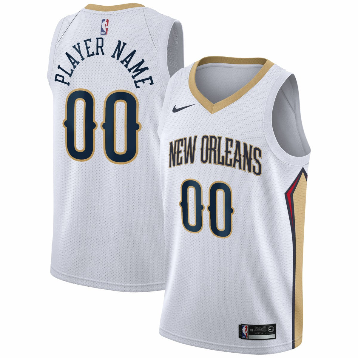 New Orleans Pelicans 2020/21 Swingman Custom Jersey - Association Edition - White | NBA Jerseys