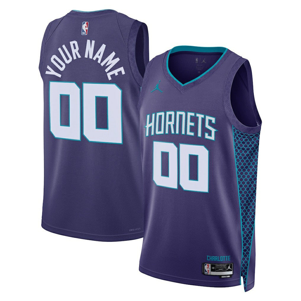 NBA - Charlotte Hornets Jordan Brand Unisex 2022/23 Swingman Custom Jersey - Statement Edition - Teal