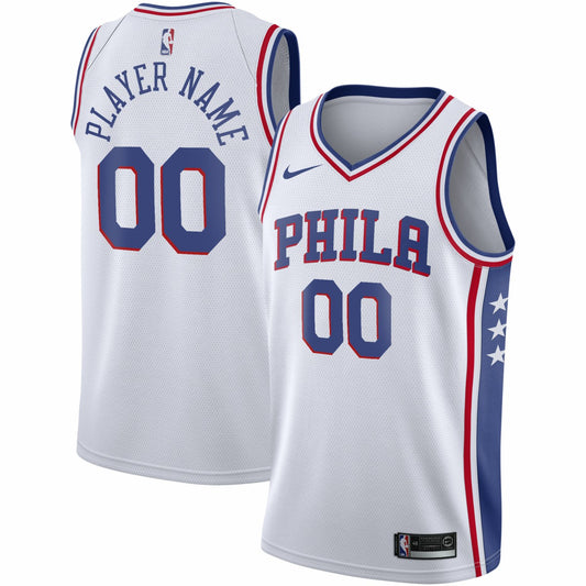 Philadelphia 76ers 2020/21 Swingman Custom Jersey - Association Edition - White | NBA Jerseys
