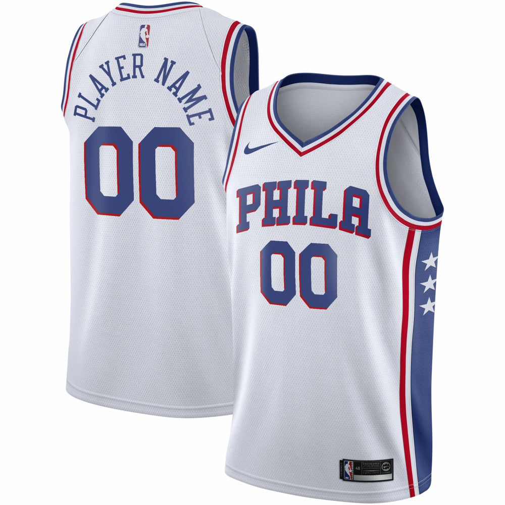 Nike - Philadelphia 76ers 2020/21 Swingman Custom Jersey - Association Edition - White