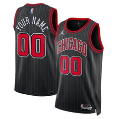 NBA - Chicago Bulls Jordan Brand Unisex 2022/23 Swingman Custom Jersey - Statement Editi- Black