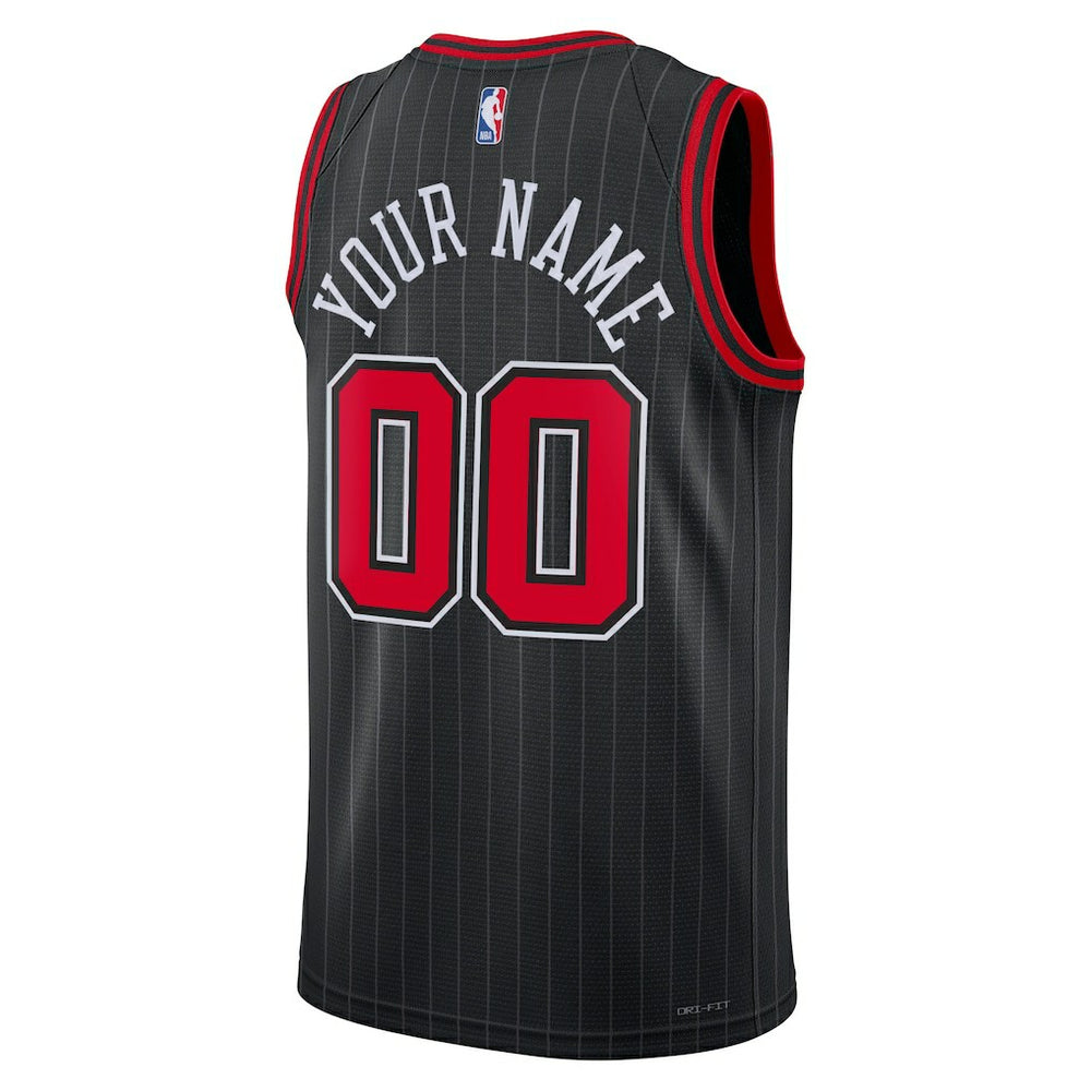 NBA - Chicago Bulls Jordan Brand Unisex 2022/23 Swingman Custom Jersey - Statement Editi- Black