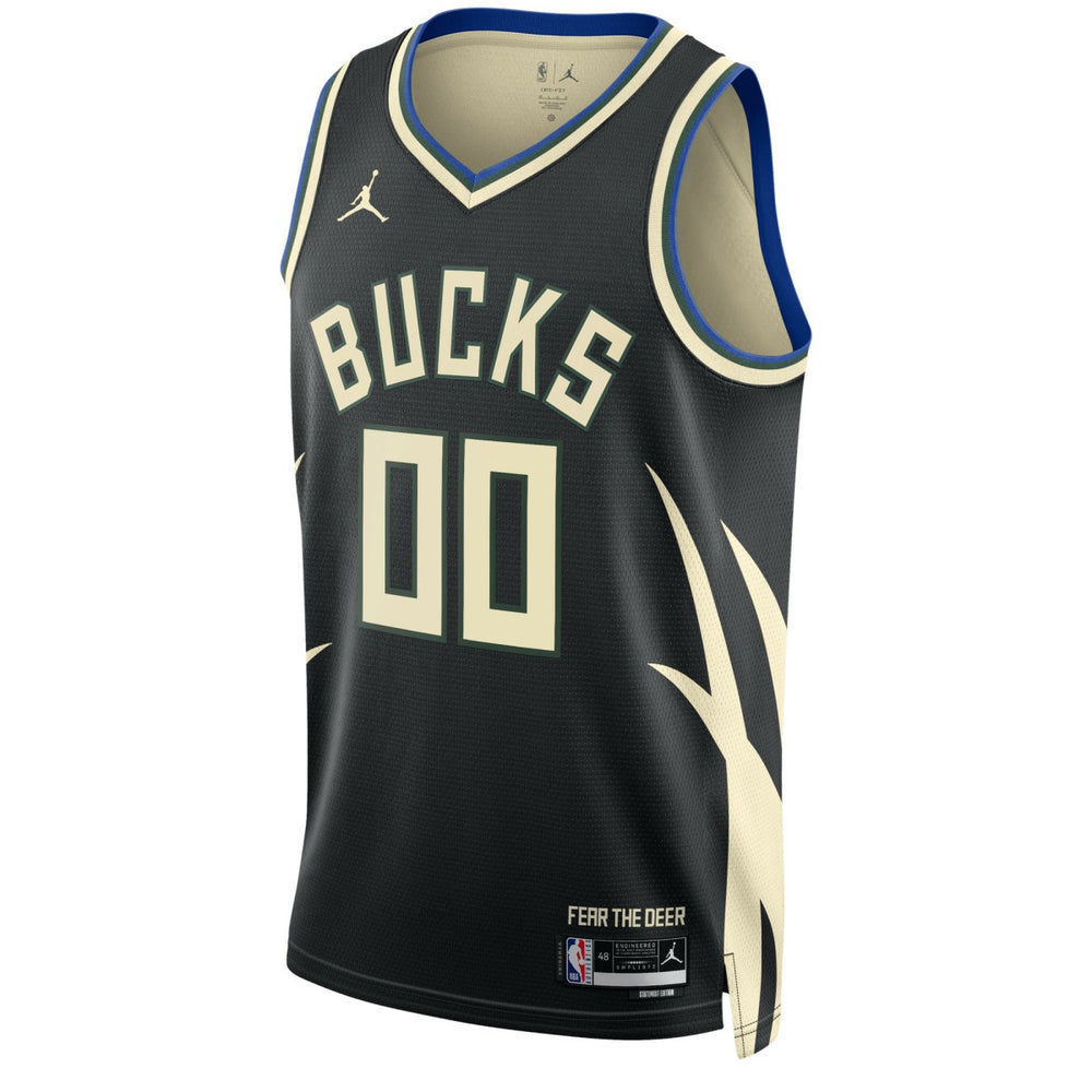 NBA - Milwaukee Bucks Jordan Brand Unisex 2022/23 Swingman Custom Jersey - Statement Edition - Black