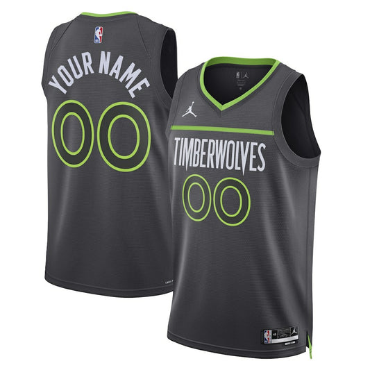 Minnesota Timberwolves Jordan Brand Unisex 2022/23 Swingman Custom Jersey - Statement Edition - Black outlet | NBA Jerseys