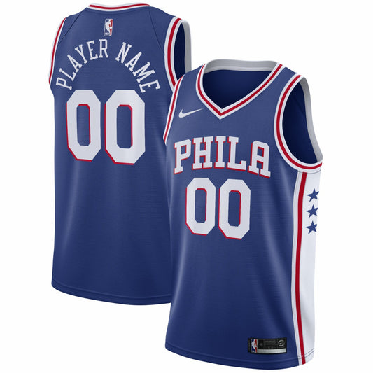 Philadelphia 76ers 2020/21 Swingman Custom Jersey - Icon Edition - Royal | NBA Jerseys