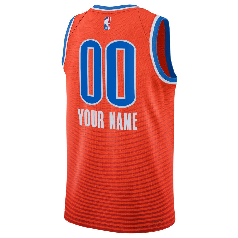 NBA - Oklahoma City Thunder Jordan Brand Unisex 2022/23 Swingman Custom Jersey - Statement Edition - Orange