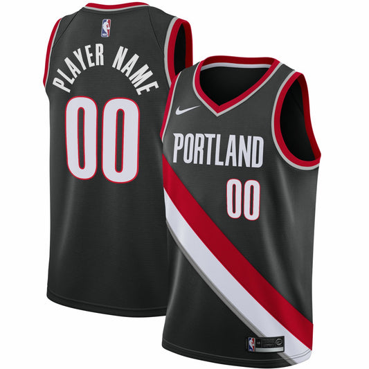 Portland Trail Blazers 2020/21 Swingman Custom Jersey - Icon Edition - Black | NBA Jerseys
