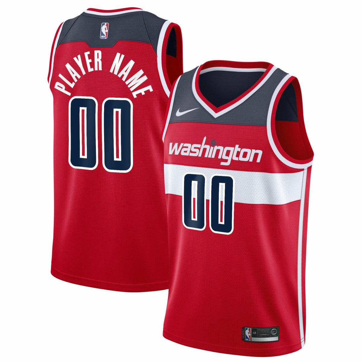 Washington Wizards 2020/21 Swingman Custom Jersey - Icon Edition - Red | NBA Jerseys