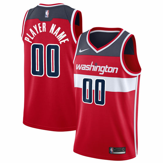 Washington Wizards 2020/21 Swingman Custom Jersey - Icon Edition - Red | NBA Jerseys