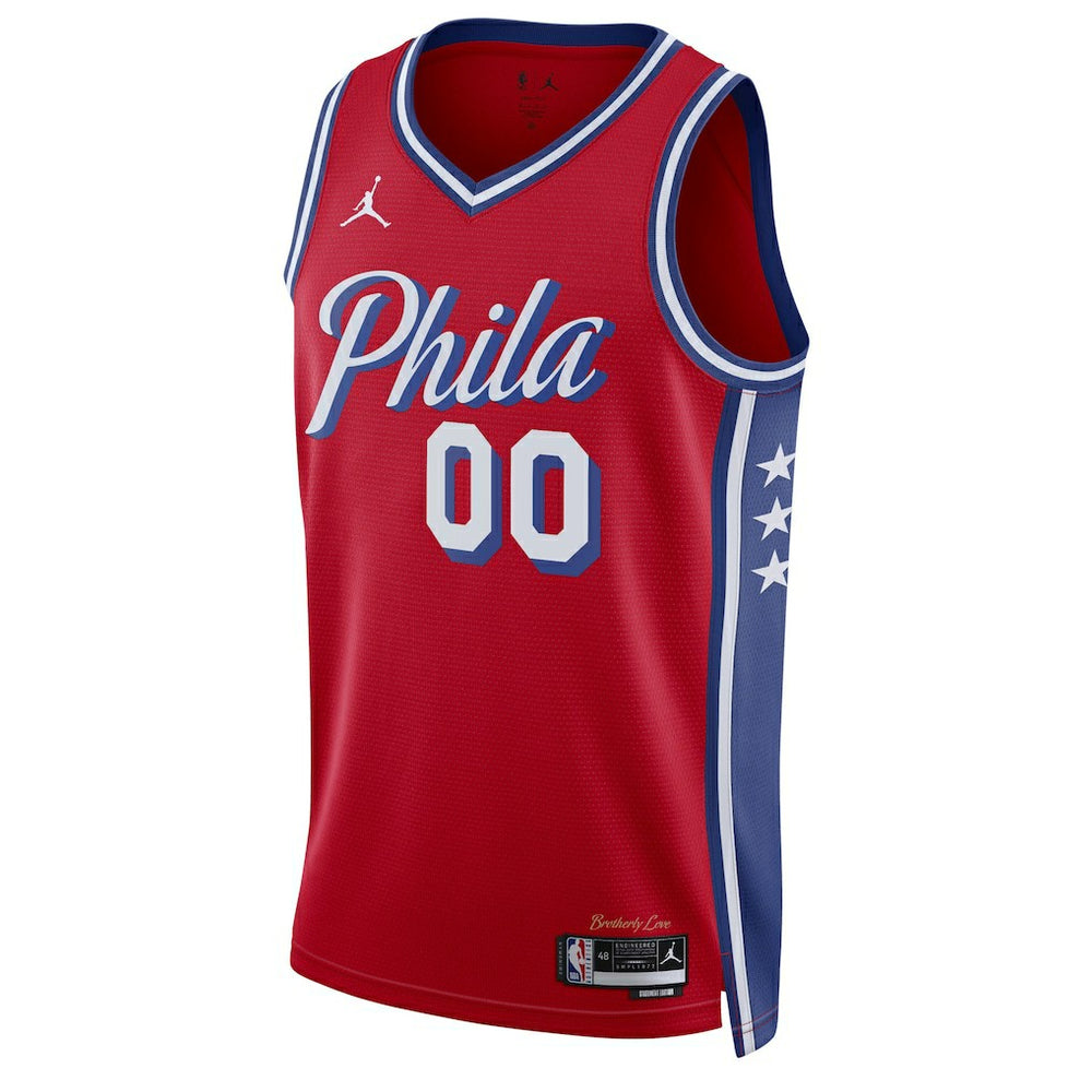 NBA - Philadelphia 76ers Jordan Brand Unisex 2022/23 Swingman Custom Jersey - Statement Edition - Red