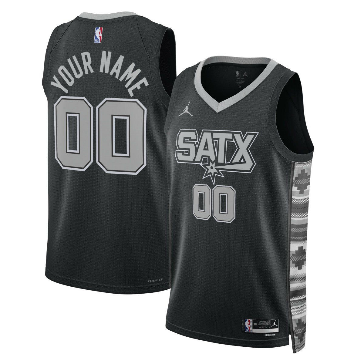 San Antonio Spurs Jordan Brand Unisex 2022/23 Swingman Custom Jersey - Statement Edition - Black online | NBA Jerseys