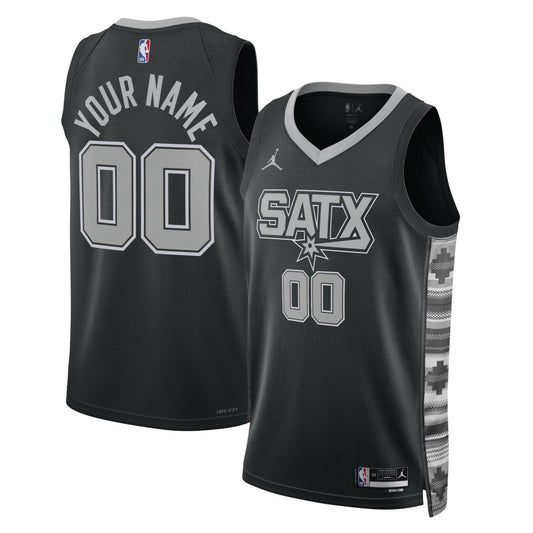 San Antonio Spurs Jordan Brand Unisex 2022/23 Swingman Custom Jersey - Statement Edition - Black online | NBA Jerseys