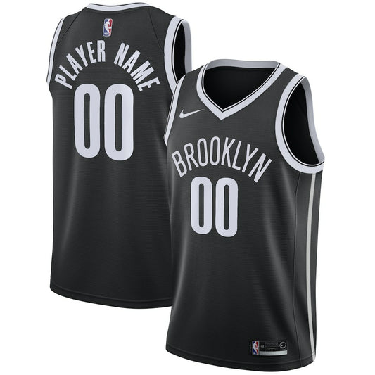 Brooklyn Nets Swingman Custom Jersey Black - Icon Edition | NBA Jerseys