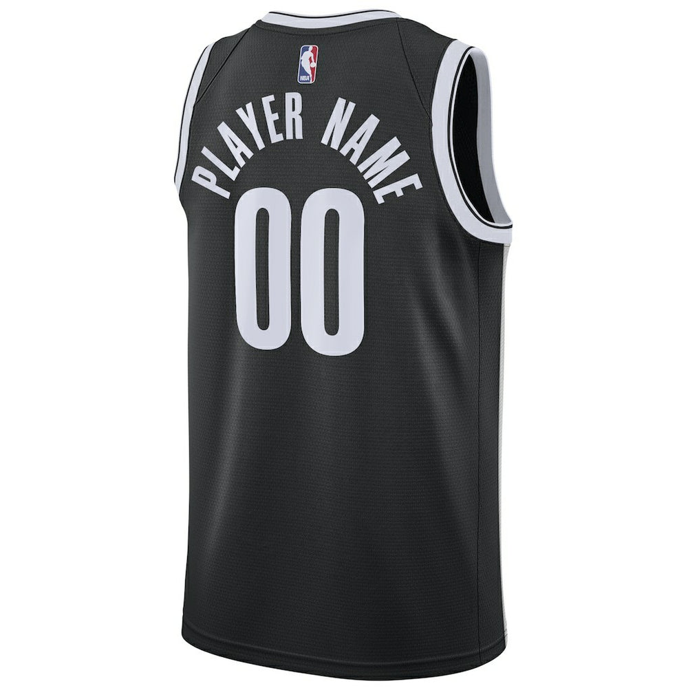 Nike - Brooklyn Nets Swingman Custom Jersey Black - Icon Edition