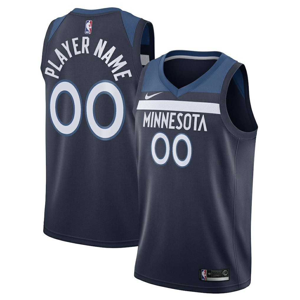 Minnesota Timberwolves Swingman Custom Jersey Navy - Icon Edition | NBA Jerseys