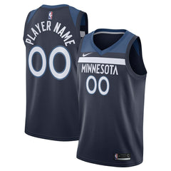 Nike - Minnesota Timberwolves Swingman Custom Jersey Navy - Icon Edition