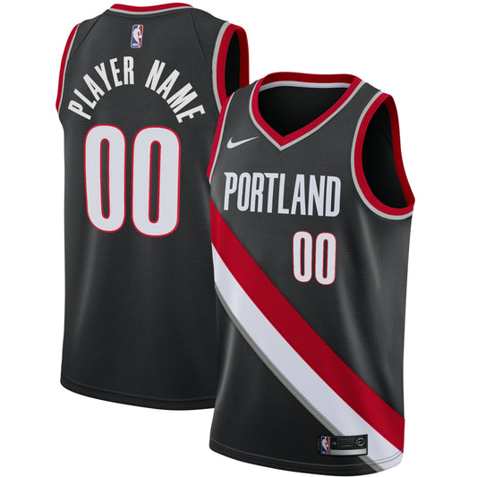 Portland Trail Blazers Swingman Custom Jersey Black - Icon Edition | NBA Jerseys