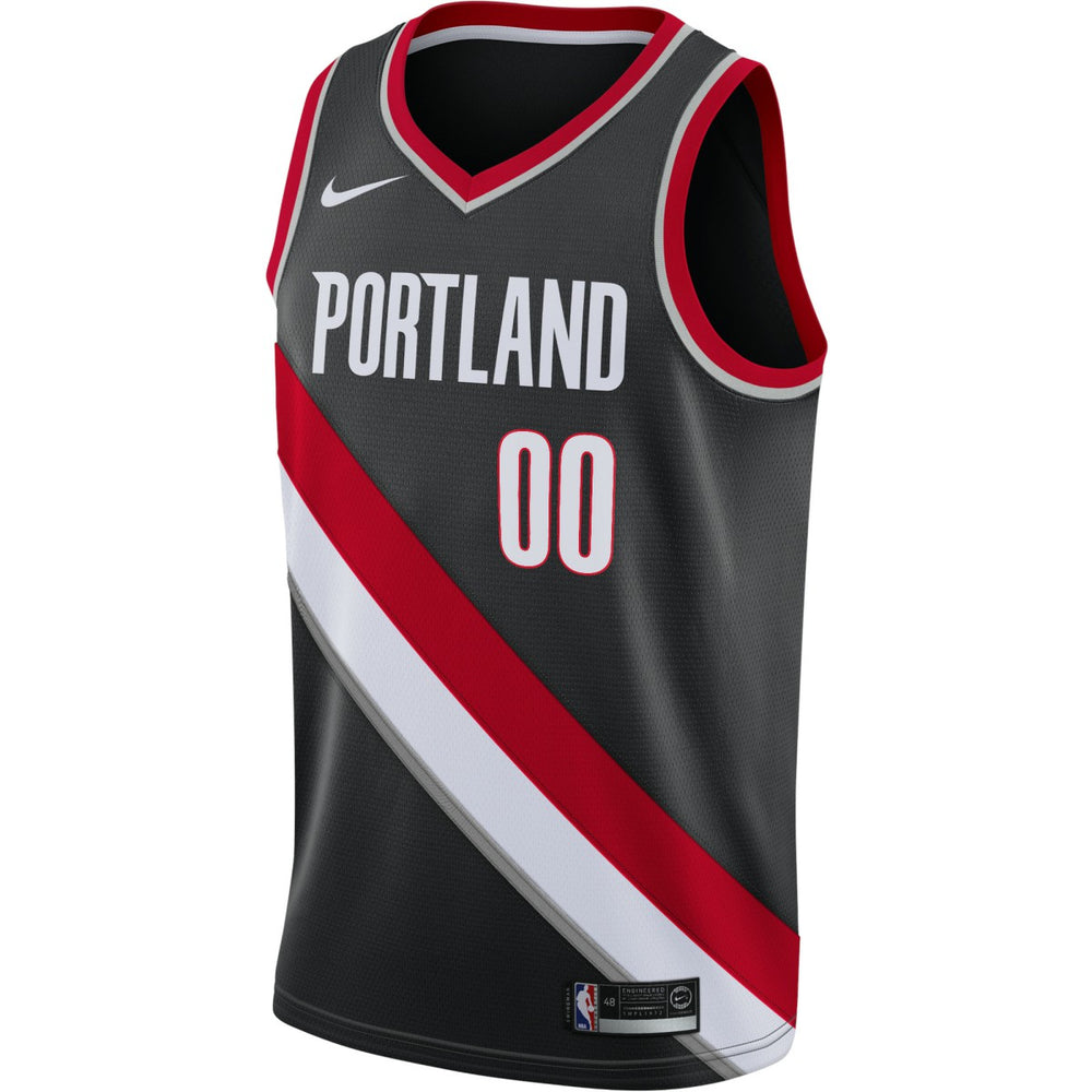 Nike - Portland Trail Blazers Swingman Custom Jersey Black - Icon Edition