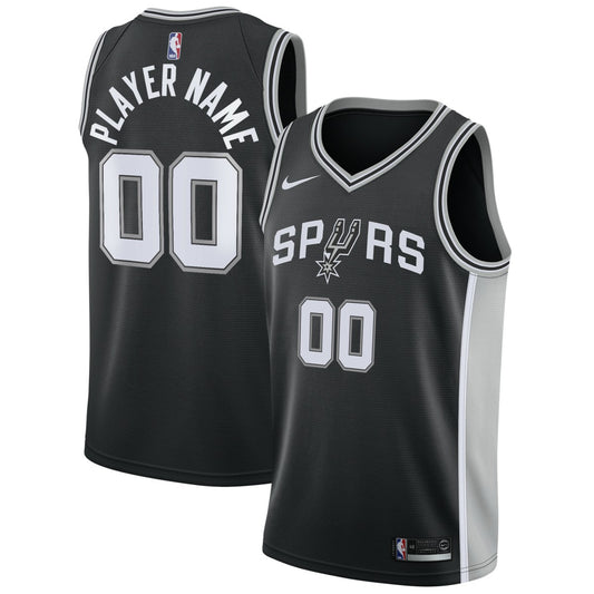 San Antonio Spurs Swingman Custom Jersey Black - Icon Edition | NBA Jerseys