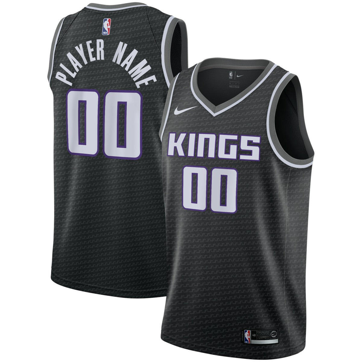 Sacramento Kings Swingman Custom Jersey Black - Statement Edition | NBA Jerseys