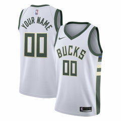 Nike - Milwaukee Bucks Swingman Custom Jersey White - Association Edition