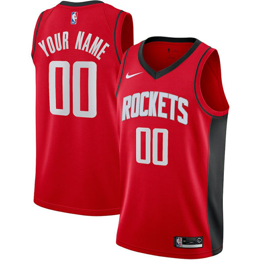 Houston Rockets Custom Swingman Jersey - Icon Edition - Red | NBA Jerseys
