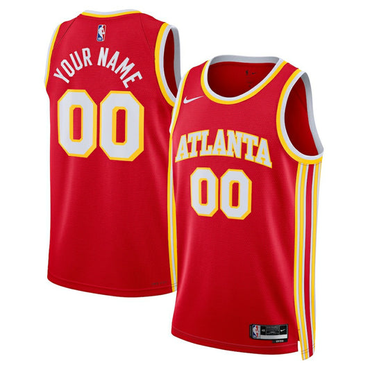 Atlanta Hawks Unisex Swingman Custom Jersey Red - Icon Edition | NBA Jerseys