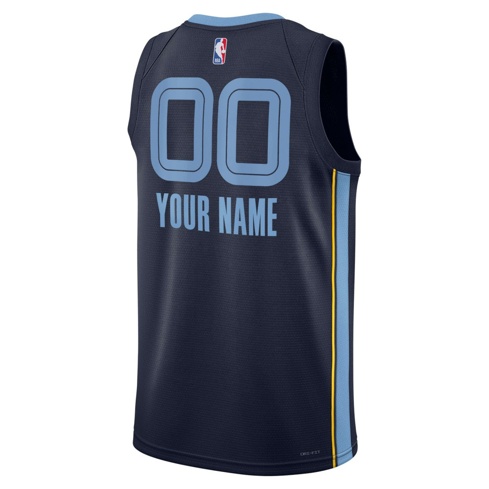 Nike - Memphis Grizzlies Unisex Swingman Custom Jersey Navy - Icon Edition