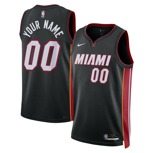 Miami Heat Unisex Swingman Custom Jersey Black - Icon Edition | NBA Jerseys