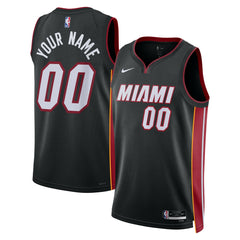 Nike - Miami Heat Unisex Swingman Custom Jersey Black - Icon Edition