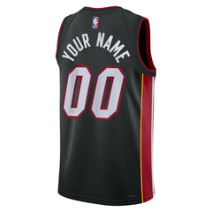 Nike - Miami Heat Unisex Swingman Custom Jersey Black - Icon Edition