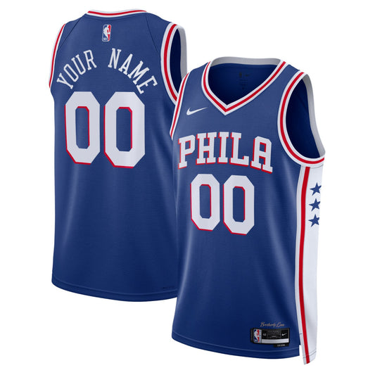 Philadelphia 76ers Unisex 2022/23 Swingman Custom Jersey Royal - Icon Edition | NBA Jerseys