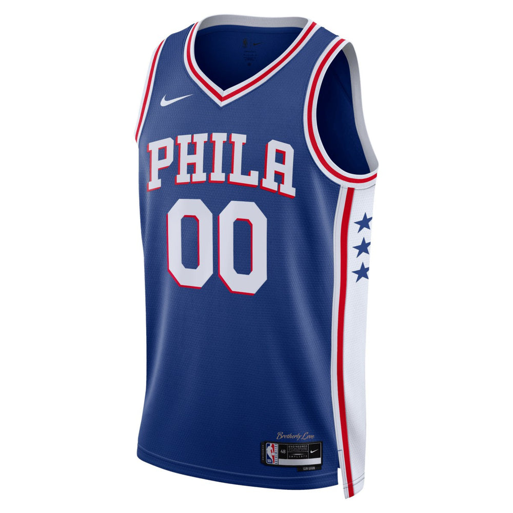 Nike - Philadelphia 76ers Unisex 2022/23 Swingman Custom Jersey Royal - Icon Edition