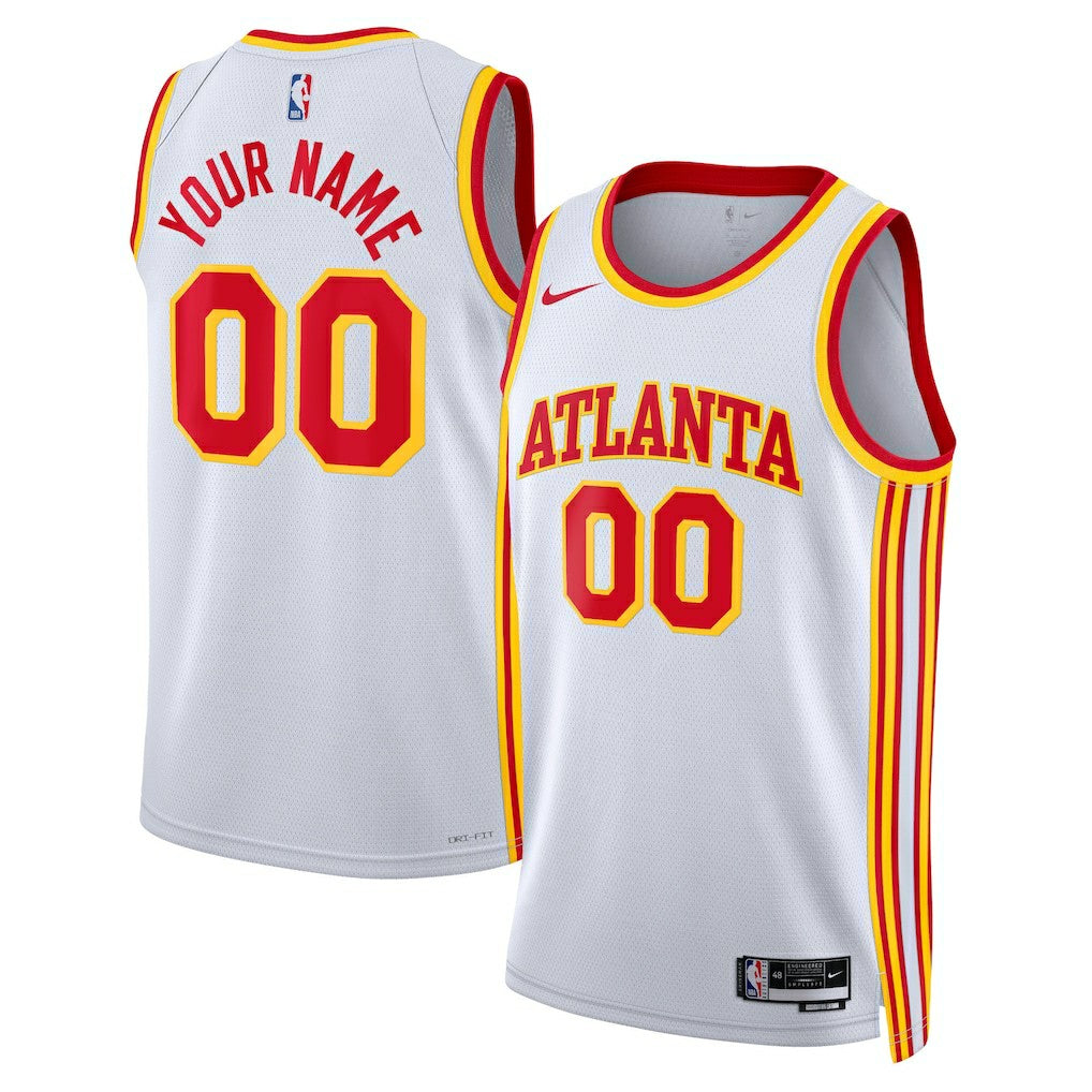 Nike - Atlanta Hawks Unisex Swingman Custom Jersey White - Association Edition