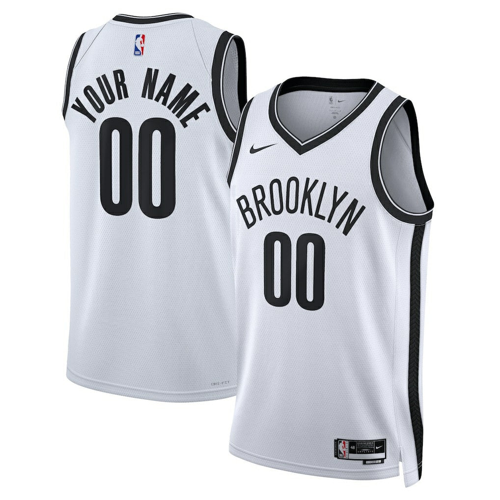 Nike - Brooklyn Nets Unisex Swingman Custom Jersey White - Association Edition