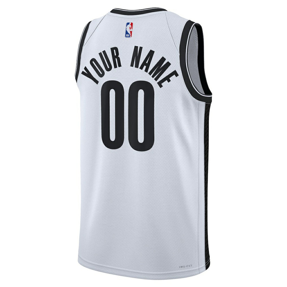 Nike - Brooklyn Nets Unisex Swingman Custom Jersey White - Association Edition