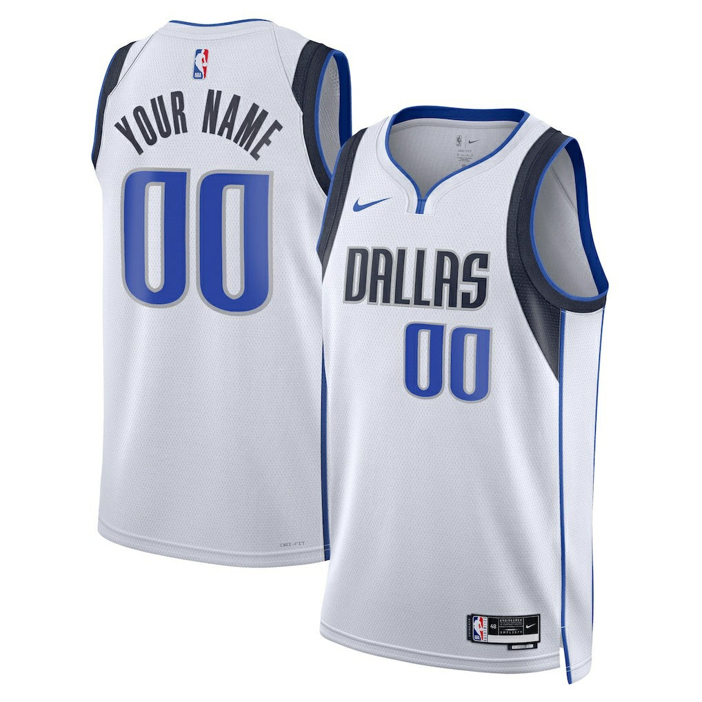 Nike - Dallas Mavericks Unisex Swingman Custom Jersey White - Association Edition