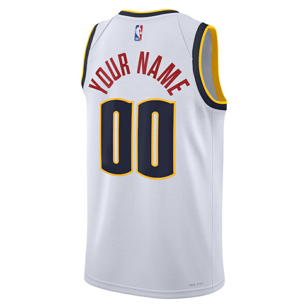 Nike - Denver Nuggets Unisex Swingman Custom Jersey White - Association Edition