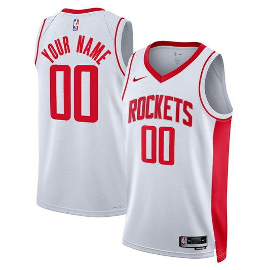 Houston Rockets Unisex Swingman Custom Jersey White - Association Edition | NBA Jerseys
