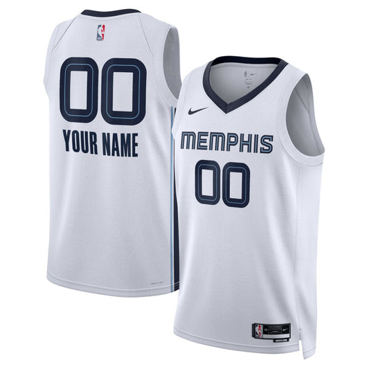 Memphis Grizzlies Unisex Swingman Custom Jersey White - Association Edition | NBA Jerseys