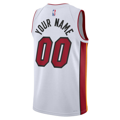 Miami Heat Unisex Swingman Custom Jersey White - Association Edition | NBA Jerseys